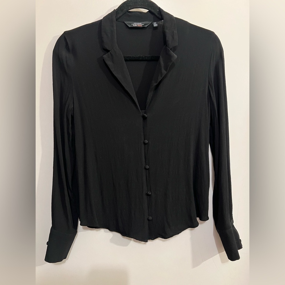 & Other Stories Black Button-Down Shirt